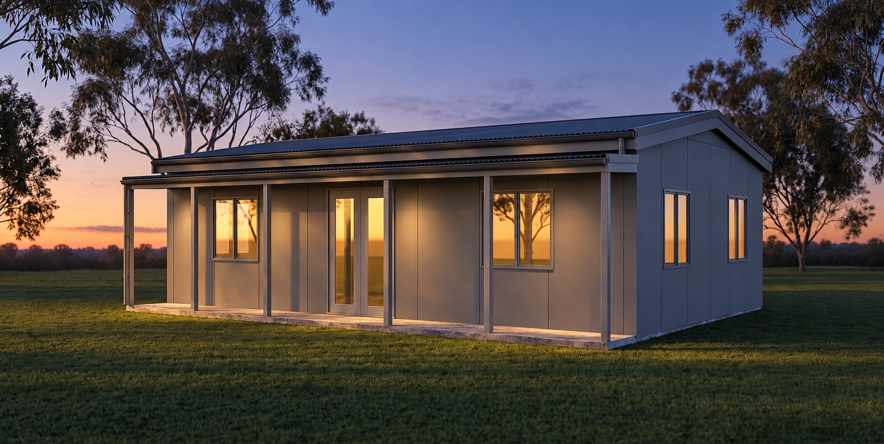 Kennedy at twilight — architectural lifestyle render